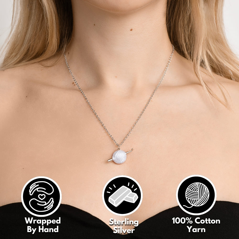 Sterling Silver Crochet Hook Necklace