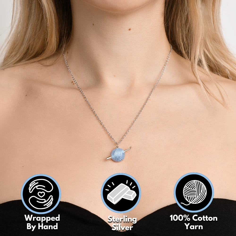 Sterling Silver Crochet Hook Necklace