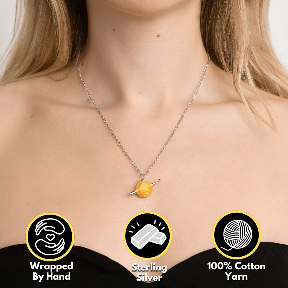 Sterling Silver Crochet Hook Necklace