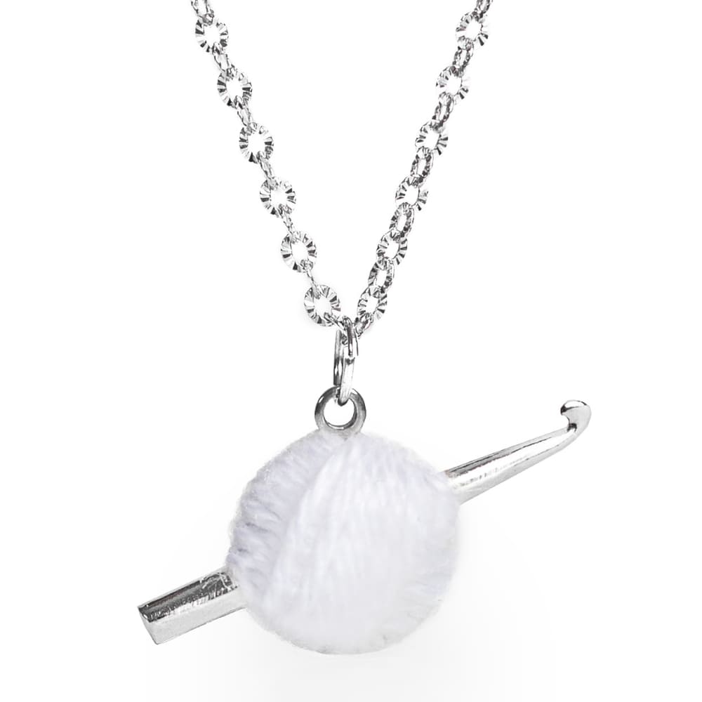 Sterling Silver Crochet Hook Necklace