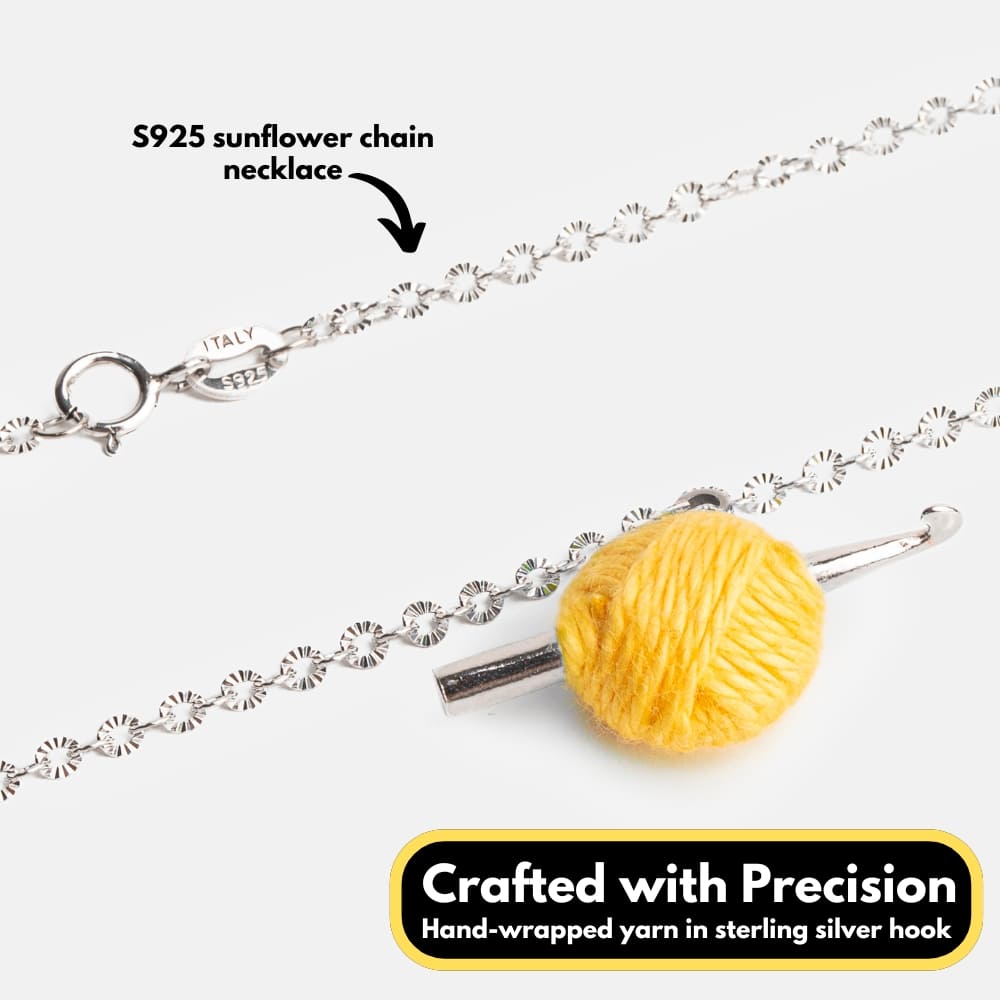 Sterling Silver Crochet Hook Necklace