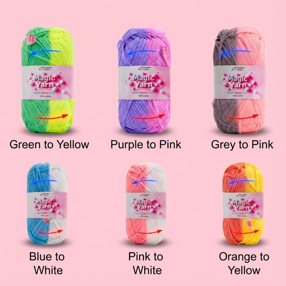 6 Magic Yarns & Crochet Set Bundle