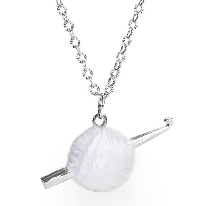 Sterling Silver Crochet Hook Necklace