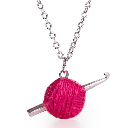 Sterling Silver Crochet Hook Necklace