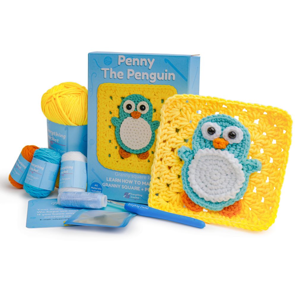 Penny The Penguin - Granny Square Crochet Kit