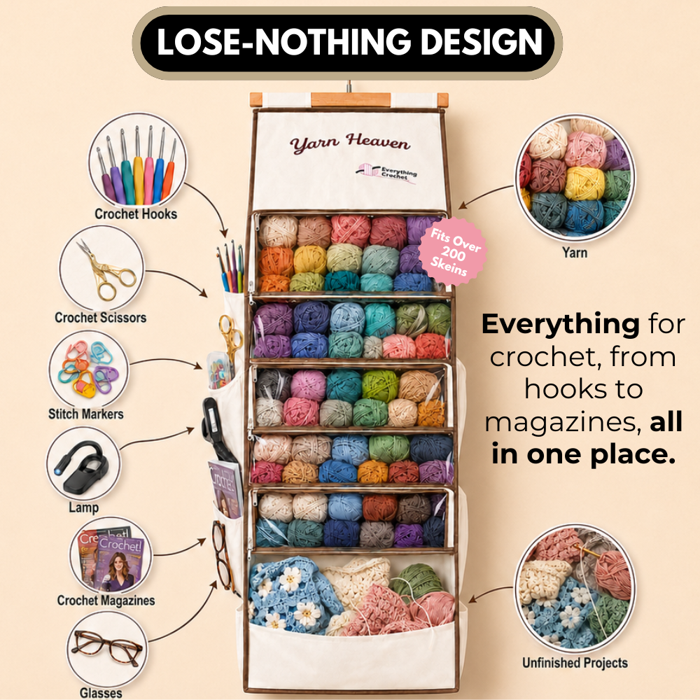 Yarn Heaven - All In One Crochet Storage Solution + Bonuses