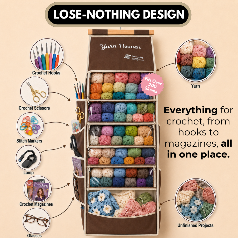 Yarn Heaven - All In One Crochet Storage Solution + Bonuses