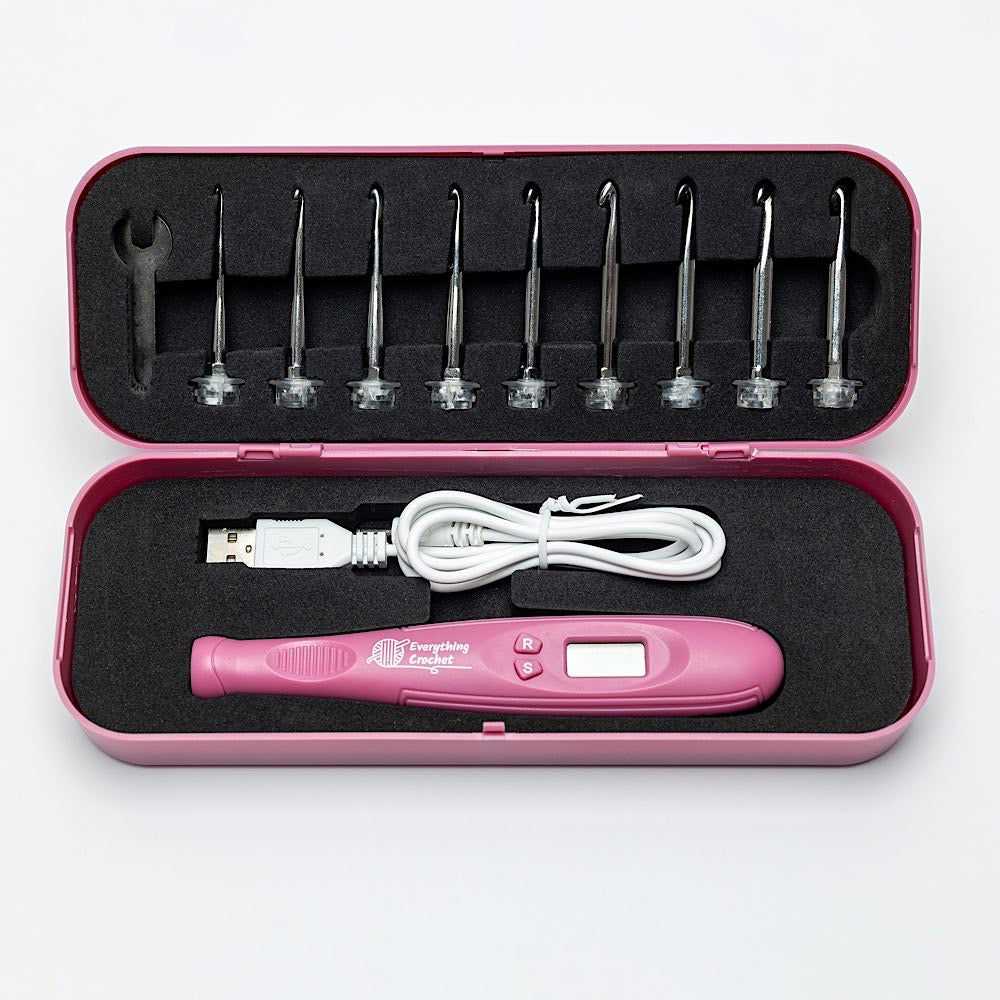 Automatic Counting Crochet Hooks, 2.5mm Digital Lighted Crochet Hooks with  Case